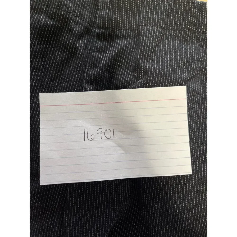 Croft and Barrow pants trousers slacks women's 16 petite 16p black w pinstripe - Picture 12 of 14